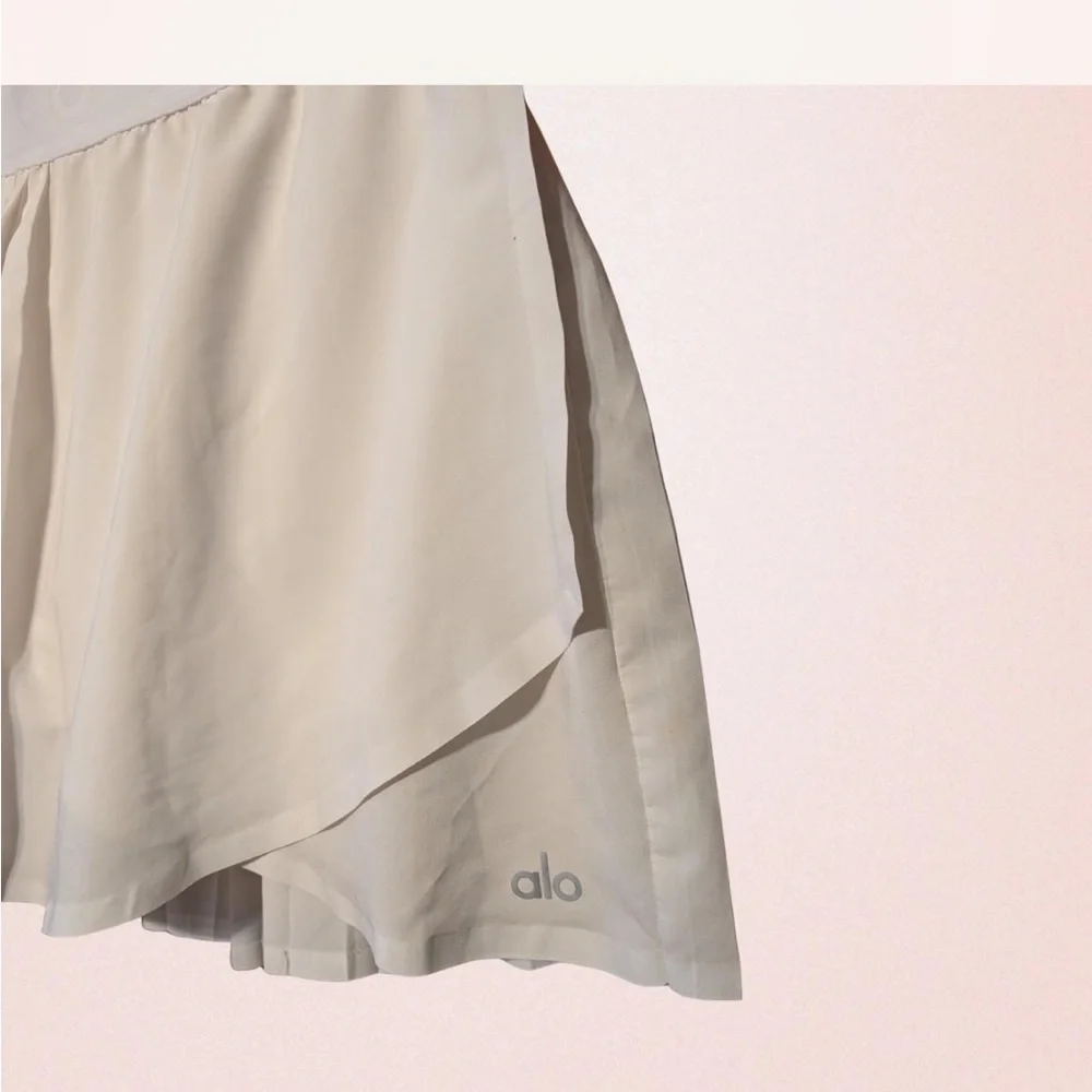 Alo white Pleated Skirt